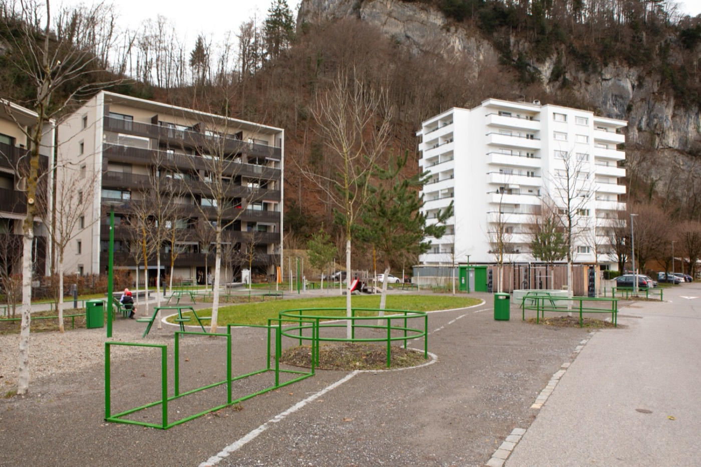 Spielplatz und Grünanlage direkt beim Wohnhaus in Götzis